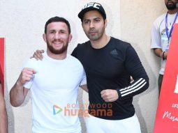 Photos: Varun Dhawan and Merab Dvalishvili snapped in Juhu