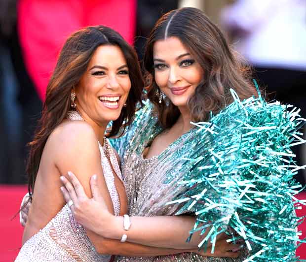 Cannes 2024: Aishwarya Rai Bachchan dons silver Falguni Shane Peacock gown with turquoise fringe hues; reunites with Eva Longoria at Kinds of Kindness premiere 