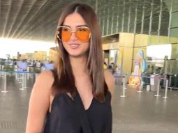Absolutely love the black dress Tara Sutaria is wearing at the airport!