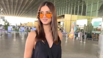 Absolutely love the black dress Tara Sutaria is wearing at the airport!