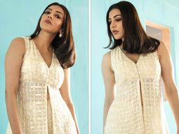 Kajal Aggarwal rocks in off-white Indo-western outfit
