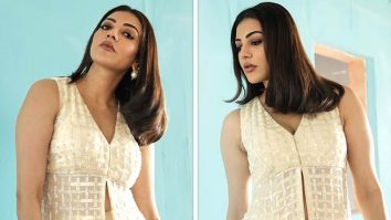 Kajal Aggarwal rocks in off-white Indo-western outfit