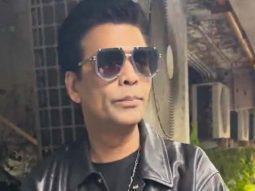 Karan Johar rocks a black leather jacket at ‘Bad Newz’ Trailer launch