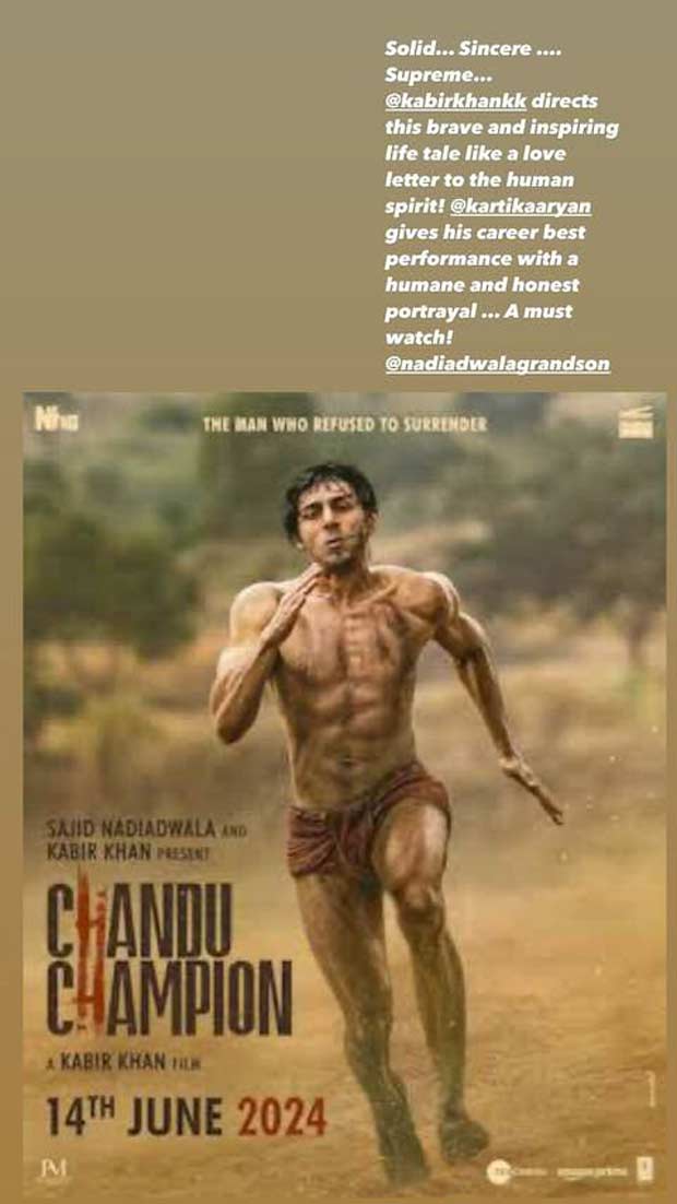 Karan Johar shares his review on Chandu Champion; pens heartfelt note for Kartik Aaryan