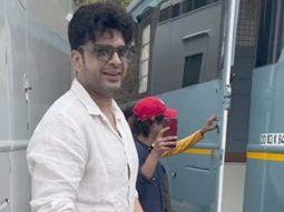 Karan Kundrra gets clicked by paps in his all white outfit