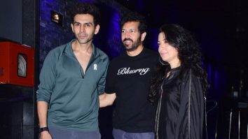 Kartik Aaryan & director Kabir Khan pose for paps