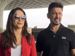 Madhuri Dixit gets clicked with husband at the airport