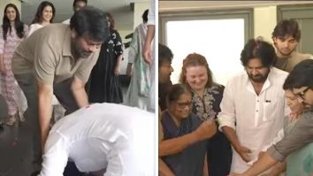 Pawan Kalyan touches Chiranjeevi’s feet; gets emotional receiving grand welcome by Ram Charan, Varun Tej in Hyderabad, watch