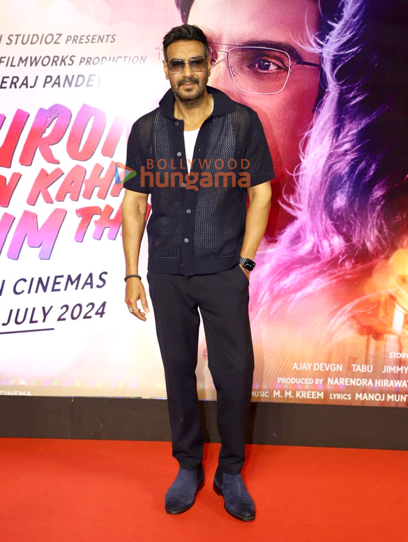 photos ajay devgn saiee manjrekar jimmy sheirgill and shantanu maheshwari snapped at the trailer launch of auron mein kahan dum tha 1