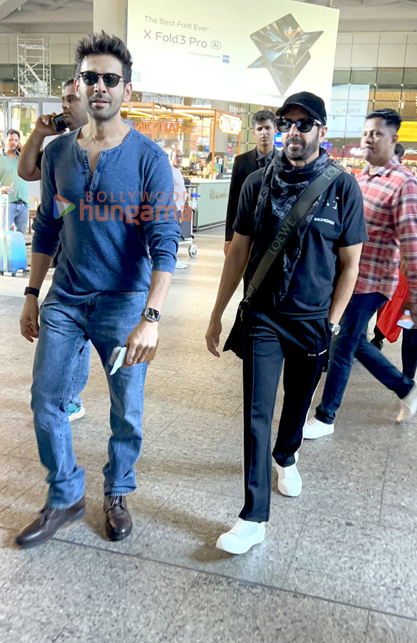 photos kartik aaryan and kabir khan snapped at the airport 3 3