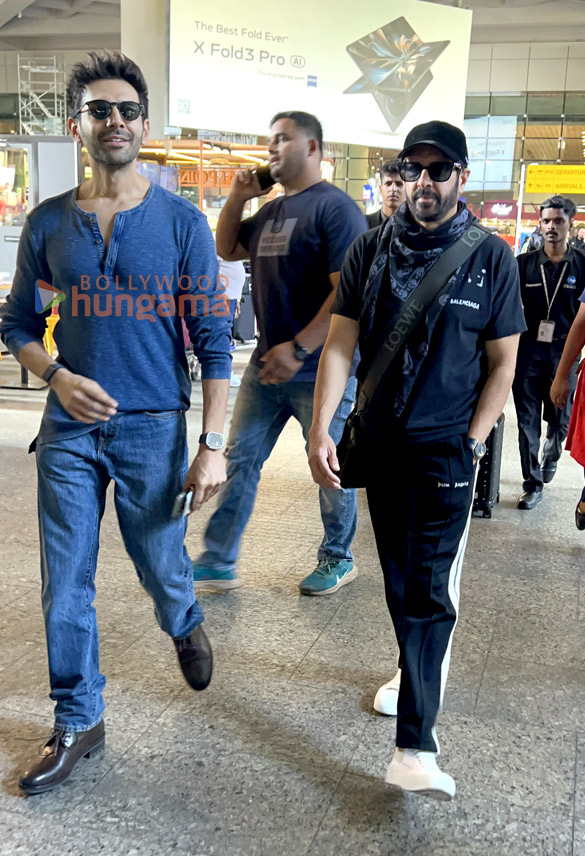 photos kartik aaryan and kabir khan snapped at the airport 4 3