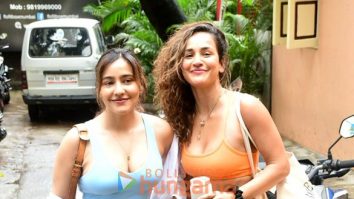 Photos: Neha Sharma and Aisha Sharma spotted outside a gym in Bandra