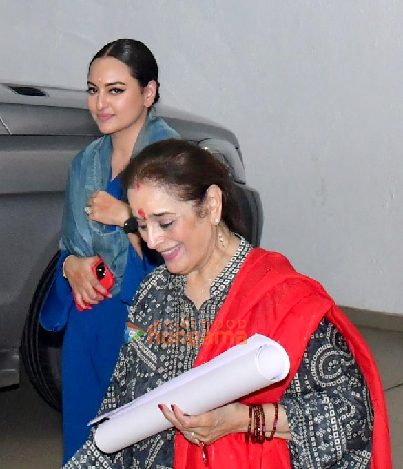 photos sonakshi sinha and poonam sinha snapped at their residence ahead of the wedding 2 3