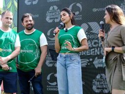 Pooja Hedge leads clean-up drive at Mumbai beach as a part of Garnier Green Beauty Program; says, “I’m inspired by them”