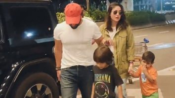 Saif Ali Khan & Kareena Kapoor get clicked at the airport with kids