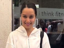 Shraddha Kapoor poses for a picture with fans post workout routine