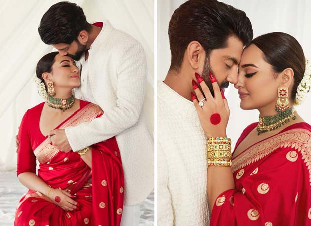 Sonakshi Sinha and Zaheer Iqbal share kisses in dreamy photos from their wedding reception “It was like the universe came together for two people in love”