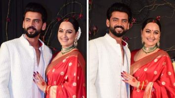 Sonakshi Sinha stuns as a traditional bride in red “chand buta” Banarasi saree from Raw Mango worth Rs. 79,800 for her wedding reception with Zaheer Iqbal