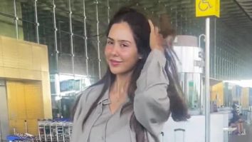 Sonam Bajwa rocks in grey co-ords at the airport