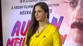 Tabu poses for paps as she attends ‘Auro Mein Kahan Dum Tha’ trailer launch