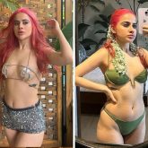 Uorfi Javed makes a statement with bubblegum pink hair, shares photos in bikini and skimpy outfits