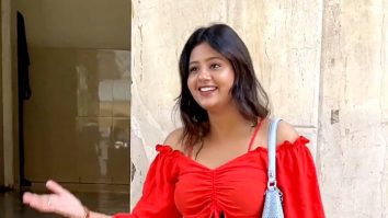 Anjali Arora smiles as she poses for paps in a red crop top & denims