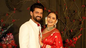 The bride & groom arrive holding hands! Sonakshi Sinha & Zaheer Iqbal