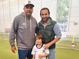 Saif Ali Khan passes down family cricket legacy to son Taimur Ali Khan in London, watch