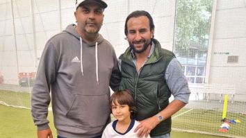 Saif Ali Khan passes down family cricket legacy to son Taimur Ali Khan in London, watch