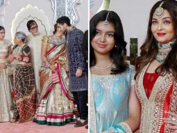 Amitabh Bachchan and family attend Anant Ambani-Radhika Merchant wedding; Aishwarya Rai poses separately, meets Rekha, watch videos 