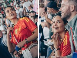 Esha Gupta wears Spanish red jersey for UEFA Euro Finals 2024; her Rs. 22.9 lakh Hublot watch outshines