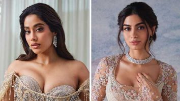 Janhvi Kapoor bedazzles in crystal corset, mermaid skirt and draped wings; Khushi Kapoor shines in sequin floral lehenga from Tarun Tahiliani upcoming bridal couture collection 2024