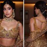 Janhvi Kapoor exudes golden grandeur in bedazzled Falguni Shane Peacock mermaid-style lehenga constructed using real gold temple jewelry at Anant Ambani-Radhika Merchant wedding
