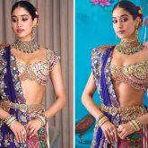 Janhvi Kapoor is a vision in vibrant hues in stunning Anamika Khanna embellished lehenga at Anant Ambani – Radhika Merchant’s Shiv Shakti puja celebrations