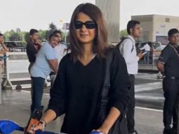 Jennifer Winget looks extremely comfortable in this flowy airport look