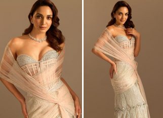 Kiara Advani exudes retro glamour in Tarun Tahiliani bustier saree with pearl embellishments worth Rs. 3.49 lakh for Anant Ambani-Radhika Merchant’s sangeet