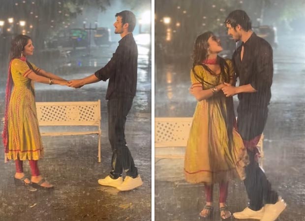 Kundali Bhagya actors Paras Kalnawat and Adrija Roy shoot a dreamy 'baarish wala romance’ sequence