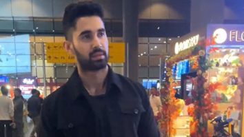 Lakshya chit chats with paps at the airport in an all black outfit
