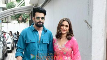 Photos: Mrunal Thakur and Maniesh Paul spotted at Tips office in Khar