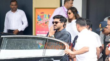 Photos: Ram Charan snapped with wife Upasana Kamineni and daughter Klin Kaara at Kalina airport