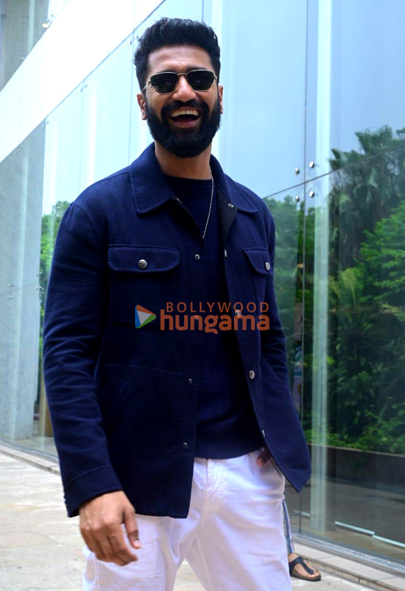 photos vicky kaushal tripti dimri and ammy virk snapped promoting their film bad newz 4