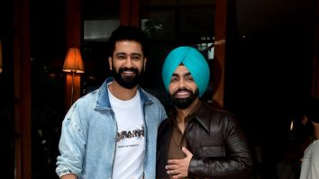 Photos: Vicky Kaushal and Ammy Virk snapped promoting their film Bad Newz at Gigi restaurant in Bandra