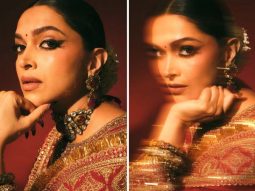 Pregnant Deepika Padukone glows in sindoori red sharara set worth Rs. 1.29 lakh; paired with bazuband necklace from Sikh empire