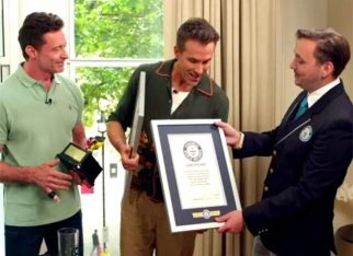 Ryan Reynolds and Hugh Jackman accept their certificates as Deadpool & Wolverine breaks Guinness World Record for the most viewed movie trailer in 24 hours