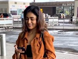 Shalini Pandey strikes a pose for paps at the airport