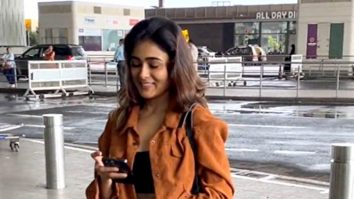 Shalini Pandey strikes a pose for paps at the airport
