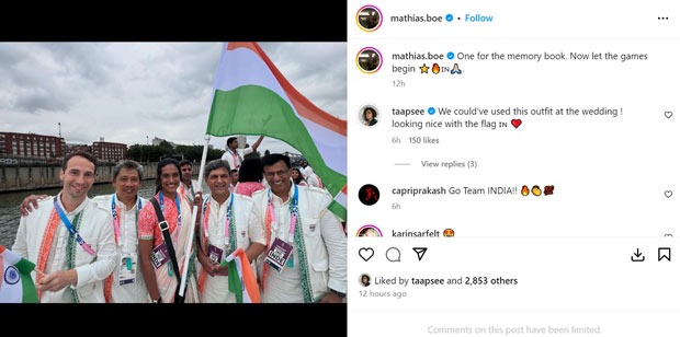 Taapsee Pannu REACTS to husband Mathias Boe waving Indian flag at Paris Olympics 2024: “Who would've thought my…”