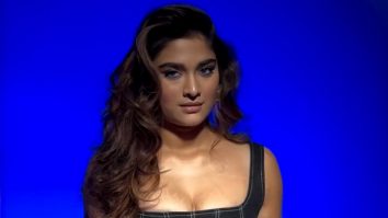 The blue eyeliner is the highlight of the look! Saiee Manjrekar