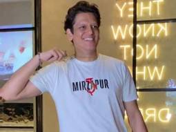 Vijay Varma flaunts his ‘Mirzapur 3’ tshirt as he chit chats with paps