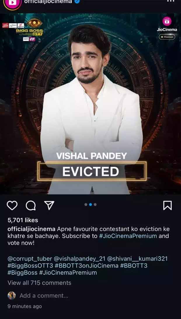 Bigg Boss OTT 3: JioCinema's blunder hints at Vishal Pandey's eviction?